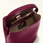 DANAE MINI BUCKET BAG - TESSUTO CANVAS+VITELLO SIDNEY