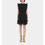 Robe Courte Noire En Broderie Anglaise Femme