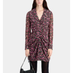 Robe Imprimée Courte Avec Fronces Femme