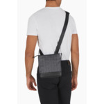 Sac bandoulière plat homme - asphalte/noir