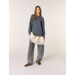 Robe bi-matière laine et organza