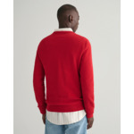 Pull ras du cou en coton piqué