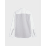 fun shirt william blanche rayée kaki