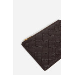 Porte Monnaie En Cuir Tressé Cuir D'agneau Tressé