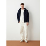 Sweat en laine à capuche effet maille