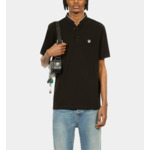 Polo Noir En Coton Piqué Homme