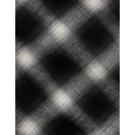 Chemise gaspard col américain en flanelle de coton à carreaux noir