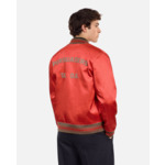 Blouson Rouge Satiné Avec Patchs Homme