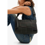 Bandoulière M tressée avec surpiqûres