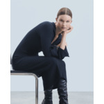 Robe Longue Manche Longue Col Polo