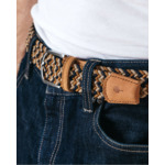Ceinture bleu marine & beige
