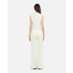 Gilet Écru Avec Dentelle Femme