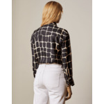 Chemise ambre imprimée noire