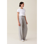 Pantalon large maille gris clair