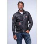 Blouson cuir 24 H LE MANS noir