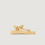 Sandales plates en raphia
