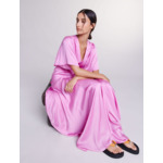 Robe longue satinée