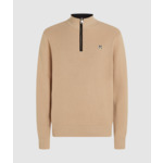 HALF ZIP MOCK NECK SWEATER