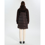 Manteau Meyera Chocolat en Polyester