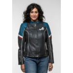 Blouson cuir Alpine A424 navy