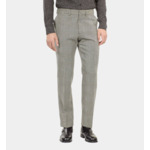 Pantalon De Costume En Laine Pied De Poule Noir Et Blanc Homme