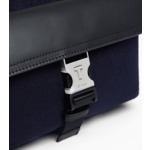 Petit sac bandoulière Maurice en feutre de laine et cuir lisse