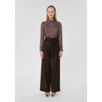 Pantalon Pia-Chocolat en Laine Vierge