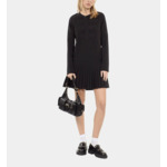 Robe Courte Plissée Noire Femme