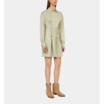 Robe Courte Vert Clair Avec Laçage Femme