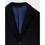 Manteau Evan en drap de laine marine