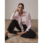 Chemise marion en popeline rayée rose