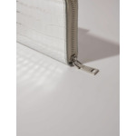 Portefeuille en cuir embossé croco