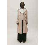 Trench long coton beige