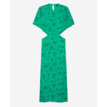 Robe Longue A Manches Courtes Dos Nu Femme