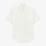 Chemise manches courtes en lin blanche