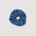 Chouchou en denim strassé