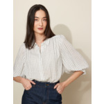 BLOUSE CREPE CARREAU