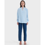 Blouse Tiberina Bleu Ciel en Polyester