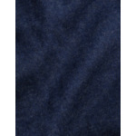 Chemise carl col droit ouvert en flanelle de coton et cachemire bleu