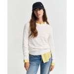 Textured Cotton Crew Neck Sweater