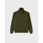 Pull Eddy en coton et cachemire kaki