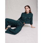 Pantalon large en tweed