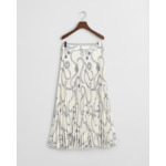 Sailing Print Pleated Skirt