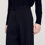 Pantalon large en laine