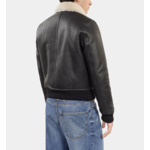 Peau Lainée Courte Noire Homme