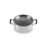 Faitout bas Inox Classique avec couvercle