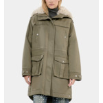 Parka À Capuche Kaki Femme