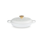 Faitout Campagnard 26cm Signature flocons de neige avec bouton doré