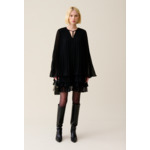 Robe courte noire volantée