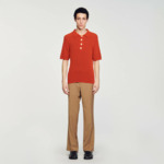 Polo en maille effet bouclettes